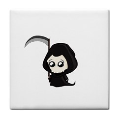 Cute Grim Reaper Face Towel by Valentinaart