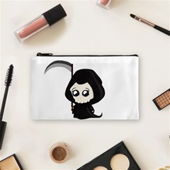 Cute Grim Reaper Cosmetic Bag (small)  by Valentinaart