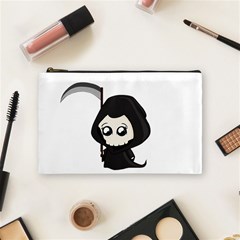 Cute Grim Reaper Cosmetic Bag (medium)  by Valentinaart