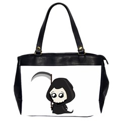 Cute Grim Reaper Office Handbags (2 Sides)  by Valentinaart