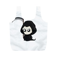 Cute Grim Reaper Full Print Recycle Bags (m)  by Valentinaart