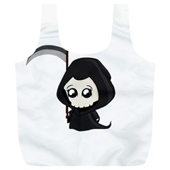 Cute Grim Reaper Full Print Recycle Bags (l)  by Valentinaart