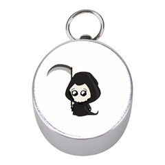 Cute Grim Reaper Mini Silver Compasses by Valentinaart