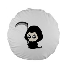 Cute Grim Reaper Standard 15  Premium Flano Round Cushions by Valentinaart