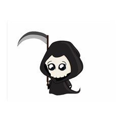 Cute Grim Reaper Double Sided Flano Blanket (mini)  by Valentinaart