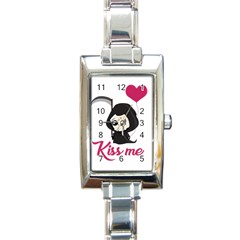 Cute Grim Reaper Rectangle Italian Charm Watch