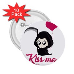 Cute Grim Reaper 2.25  Buttons (10 pack) 