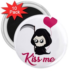 Cute Grim Reaper 3  Magnets (10 pack) 