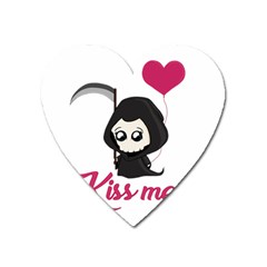 Cute Grim Reaper Heart Magnet