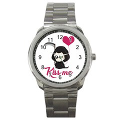 Cute Grim Reaper Sport Metal Watch