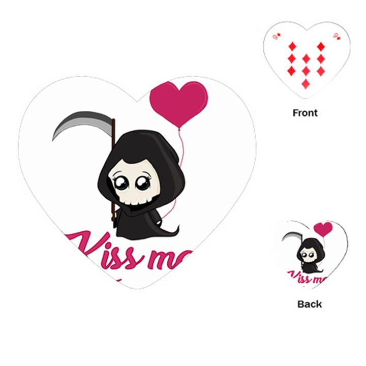 Cute Grim Reaper Playing Cards (Heart) 