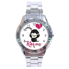 Cute Grim Reaper Stainless Steel Analogue Watch