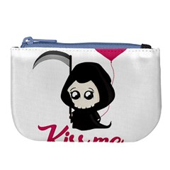 Cute Grim Reaper Large Coin Purse by Valentinaart