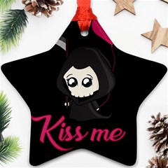 Cute Grim Reaper Ornament (star) by Valentinaart