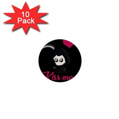 Cute Grim Reaper 1  Mini Buttons (10 Pack)  by Valentinaart