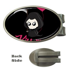 Cute Grim Reaper Money Clips (oval)  by Valentinaart