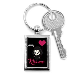 Cute Grim Reaper Key Chains (rectangle)  by Valentinaart