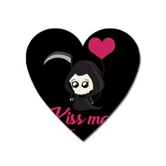 Cute Grim Reaper Heart Magnet by Valentinaart