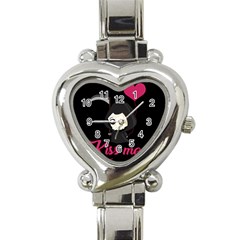 Cute Grim Reaper Heart Italian Charm Watch by Valentinaart