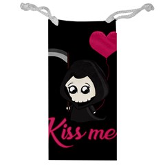 Cute Grim Reaper Jewelry Bag by Valentinaart