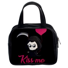 Cute Grim Reaper Classic Handbags (2 Sides) by Valentinaart