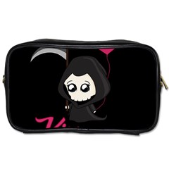 Cute Grim Reaper Toiletries Bags 2-side by Valentinaart