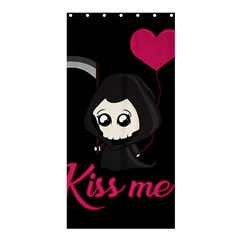 Cute Grim Reaper Shower Curtain 36  X 72  (stall)  by Valentinaart