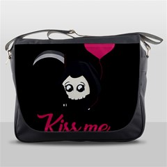 Cute Grim Reaper Messenger Bags by Valentinaart