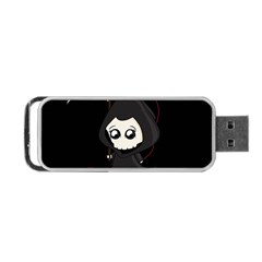 Cute Grim Reaper Portable Usb Flash (one Side) by Valentinaart