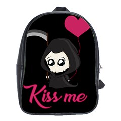 Cute Grim Reaper School Bag (xl) by Valentinaart