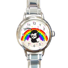 Cute Grim Reaper Round Italian Charm Watch by Valentinaart