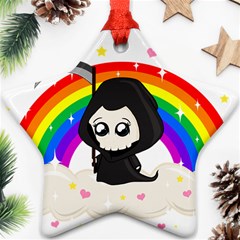 Cute Grim Reaper Ornament (star) by Valentinaart