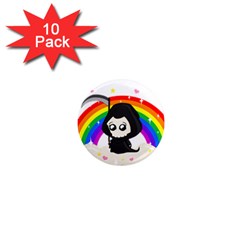 Cute Grim Reaper 1  Mini Magnet (10 Pack)  by Valentinaart