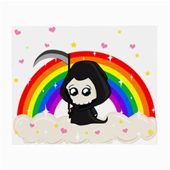 Cute Grim Reaper Small Glasses Cloth by Valentinaart