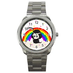 Cute Grim Reaper Sport Metal Watch by Valentinaart