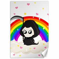 Cute Grim Reaper Canvas 24  X 36  by Valentinaart