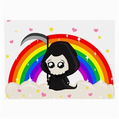 Cute Grim Reaper Large Glasses Cloth by Valentinaart