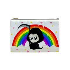 Cute Grim Reaper Cosmetic Bag (medium)  by Valentinaart