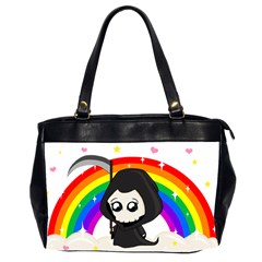 Cute Grim Reaper Office Handbags (2 Sides)  by Valentinaart