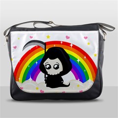 Cute Grim Reaper Messenger Bags by Valentinaart