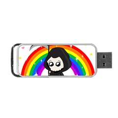 Cute Grim Reaper Portable Usb Flash (one Side) by Valentinaart