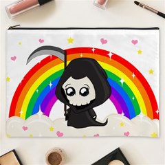 Cute Grim Reaper Cosmetic Bag (xxxl)  by Valentinaart