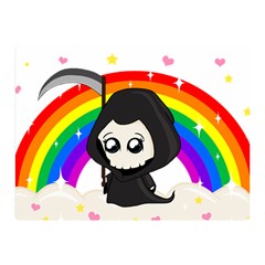 Cute Grim Reaper Double Sided Flano Blanket (mini)  by Valentinaart