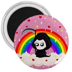 Cute Grim Reaper 3  Magnets by Valentinaart