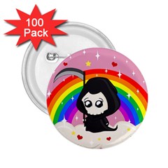 Cute Grim Reaper 2 25  Buttons (100 Pack)  by Valentinaart