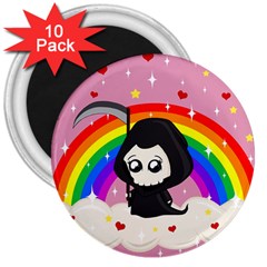 Cute Grim Reaper 3  Magnets (10 Pack)  by Valentinaart