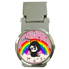 Cute Grim Reaper Money Clip Watches by Valentinaart