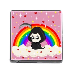 Cute Grim Reaper Memory Card Reader (square) by Valentinaart