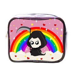 Cute Grim Reaper Mini Toiletries Bags by Valentinaart