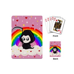 Cute Grim Reaper Playing Cards (mini)  by Valentinaart